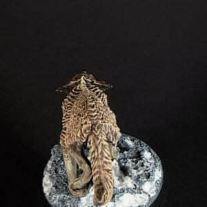 IMG_1865 Three fenrisian wolves miniatures standing on rocky, snow-covered