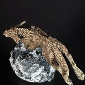 IMG_1883 Three fenrisian wolves miniatures standing on rocky, snow-covered