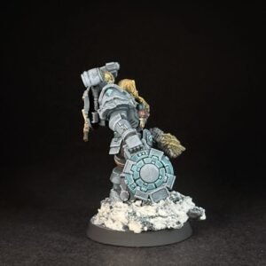 Space Wolves Wolf Scout Trapmaster _1957 Painted Space Wolves Wolf Scout Trapmaster with plasma pistol and combat blade on snowy base