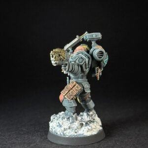 Painted Wolf Scout Hunter_2029 Painted Wolf Scout Hunter with Plasma Pistol and Combat Blade on snowy base.