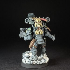 Painted Wolf Scout Fangbearer_2036 Painted Wolf Scout Fangbearer with Absolvor Bolt Pistol and Combat Blade on snowy base.