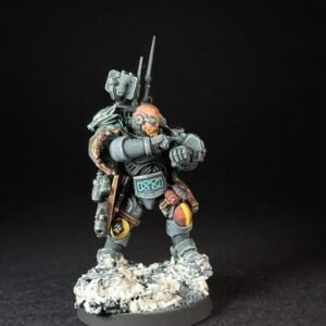 Painted Wolf Scout Frosteye_2039 Painted Wolf Scout Frosteye with Instigator Bolt Carbine on a snowy base.