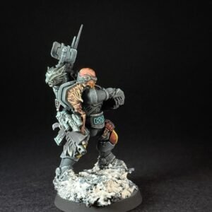 Painted Wolf Scout Frosteye_2040 Painted Wolf Scout Frosteye with Instigator Bolt Carbine on a snowy base.