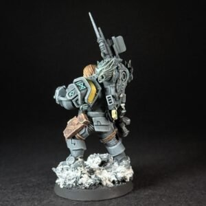 Painted Wolf Scout Frosteye_2044 Painted Wolf Scout Frosteye with Instigator Bolt Carbine on a snowy base.