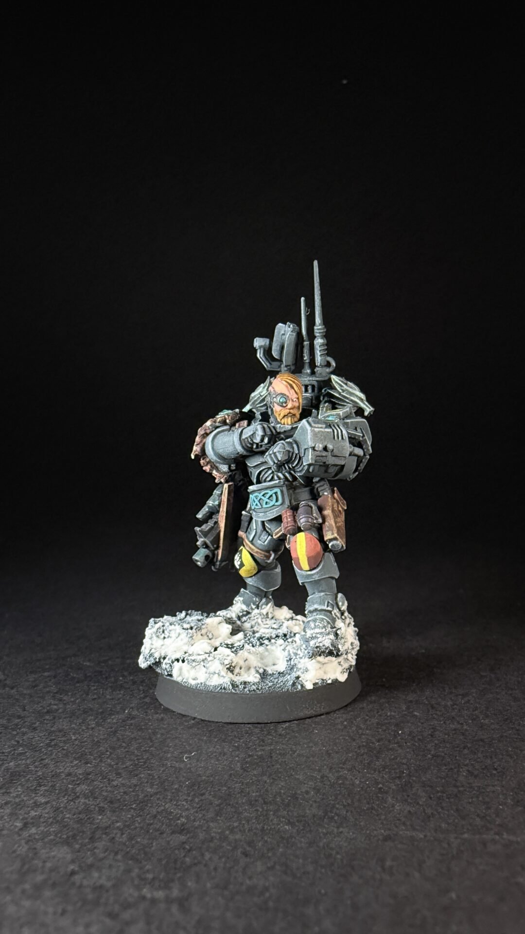 Painted Wolf Scout Frosteye with Instigator Bolt Carbine on a snowy base.
