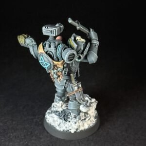 Painted Wolf Scout Hunter_2067 Painted Wolf Scout Hunter with Plasma Pistol and Combat Blade on snowy base.
