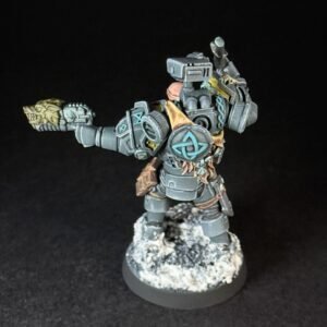 Painted Wolf Scout Hunter_2068 Painted Wolf Scout Hunter with Plasma Pistol and Combat Blade on snowy base.