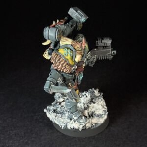 Painted Wolf Scout Fangbearer_2073 Painted Wolf Scout Fangbearer with Absolvor Bolt Pistol and Combat Blade on snowy base.