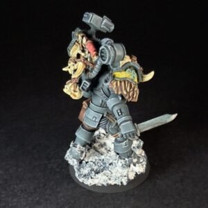 Painted Wolf Scout Fangbearer_2074 Painted Wolf Scout Fangbearer with Absolvor Bolt Pistol and Combat Blade on snowy base.