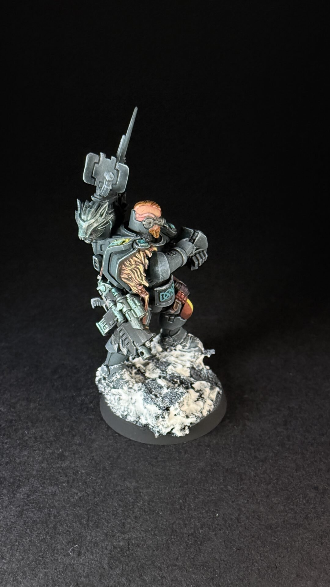 Painted Wolf Scout Frosteye with Instigator Bolt Carbine on a snowy base.